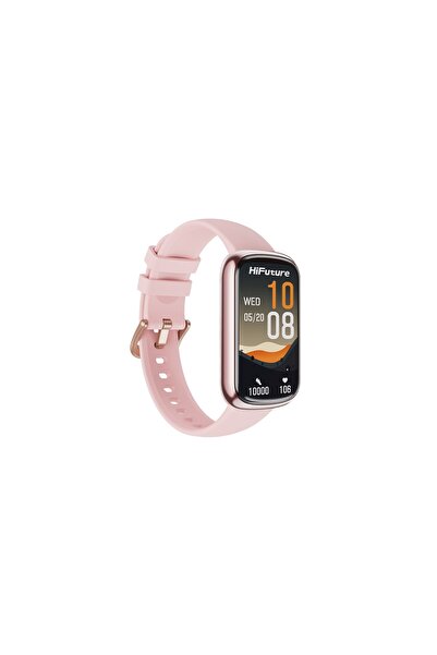 HiFuture Evo2 Bluetooth 5.2 1.47” Akıllı Bileklik Su Geçirmez Nabız Takibi Spor Modu Pembe