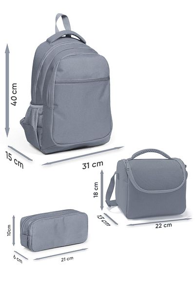 Coral High Set de 3 genți de școală cu model K-Pop roz turcoaz pentru copii SET0114427