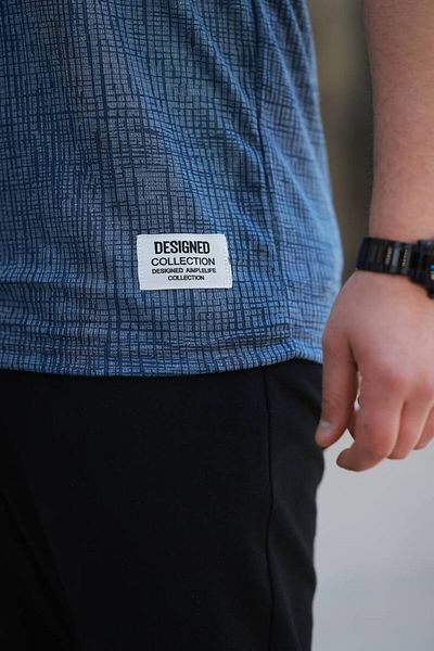 ROBERTO BORNOVA Μπλουζάκι με μοτίβο από ύφασμα Crew Neck (Tshirt)