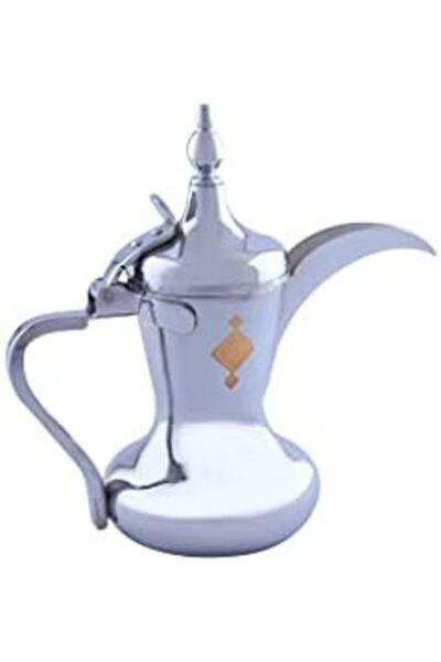 ALSAIF Dallah from Saif, 26 oz., ideal for preparing and serving Arabic coffee. Gold color.