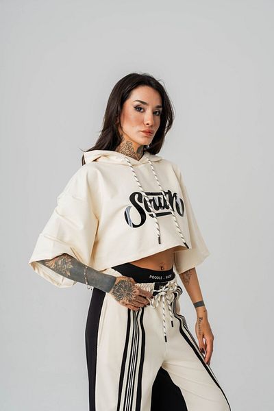 go gang own South Crop Hooded Women's T-Shirt