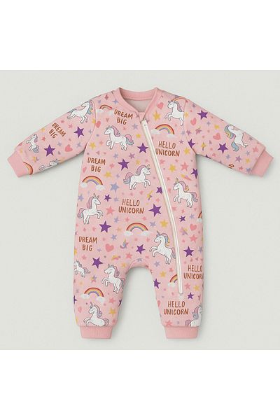 ÖZLEM BEBE Özlem Bebe Unicorn Patterned Intermediate Padding Sleeping Bag