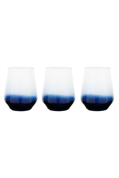Mudo Home Lora 3-Piece Soft Drink Glass Set -Navy 425ml