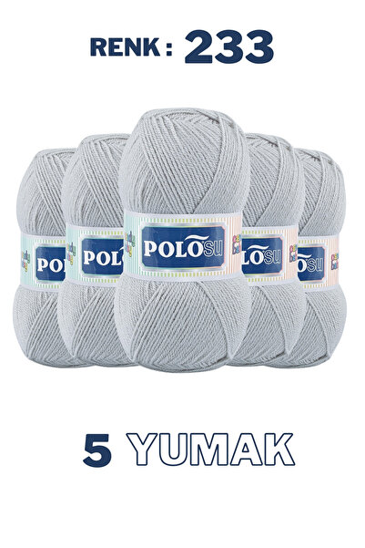 Polosu (5 Adet) Candy Baby %100 Premium Akrilik Bebek Örgü İpliği - 233 - Açı...