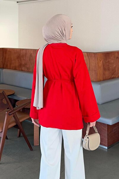 lamelif Κόκκινος σκισμένος ιδρώτας