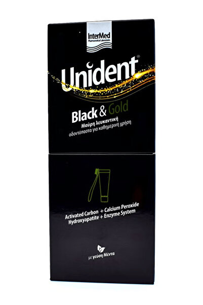Not Applicable معجون أسنان يونيدنت الأسود والذهبي (100 مل)