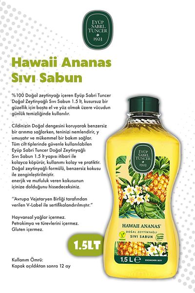 Eyüp Sabri Tuncer Hawaiian Pineapple X2 1.5L Liquid Soap & Rosie
