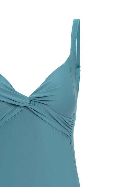 AQUAVİVA Aquaviva Women's Petrol Violet Knotted Swimsuit