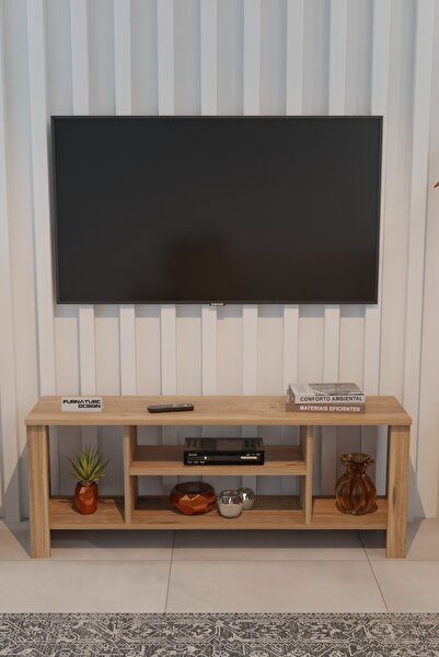 CMKStore Vesta Tv Ünitesi Dekoratif Açık Raflı Tv Ünitesi 120 Cm