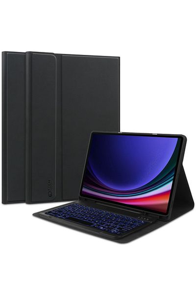 megaMobile Tech-Protect Smartcase Pen keyboard case compatible with Samsung Galaxy Tab S9 FE 10.9 inch Black