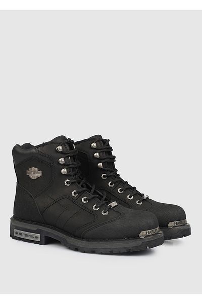 Harley Davidson Clemente Μαύρες Ανδρικές Δερμάτινες Μπότες 025μ 100530