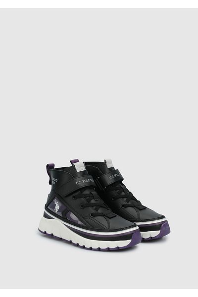 U.S. Polo Assn. SUA POLO FETE PANTOFI SPORT MID-BETIC CU TALPA ÎNALTĂ 885733 KELTES HI BLACK-PURPLE