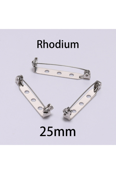 Choice روديوم - 25 مم، 20 قطعة، دبابيس قاعدة مشبك بروه، 20، 25، 32، 38 مم، حا...