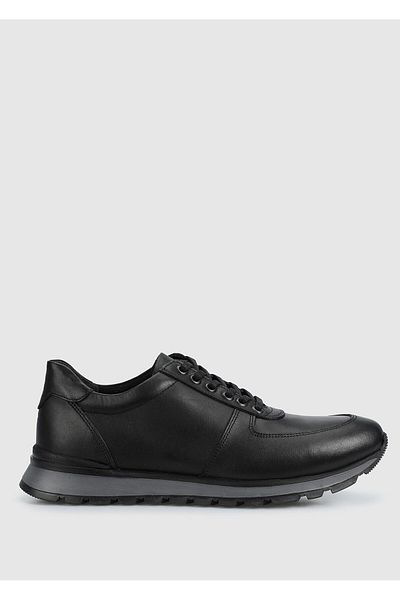 Provoq Men's Black Leather Shoes