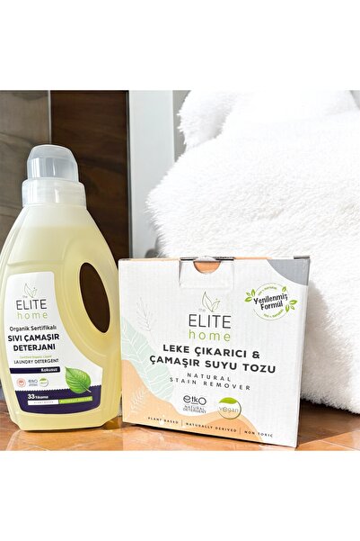 The Elite Home Mini Çamaşır Seti (825 ml Sıvı Çamaşır Deterjanı Kokusuz 1 Kg ...