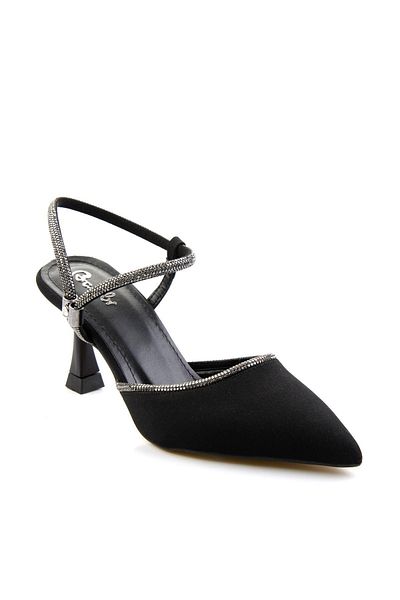 Bambi Matte Black Women's Classic Heeled Shoes K 01370000538