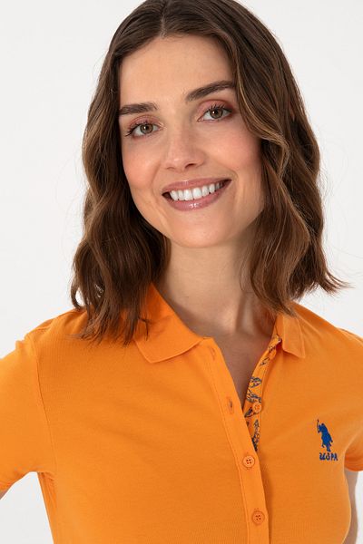U.S. Polo Assn. Women's Orange Basic T-Shirt 50300896 -Vr051