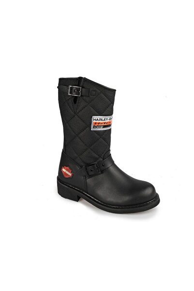 Harley Davidson Laconia/644 Z.kau Siyah Yağlı Deri Kadın Bot 025g0071-b14