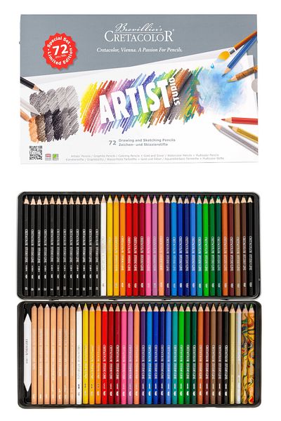GLANCE Cretacolor Artist Studio Drawing and Painting Set 72 Li Limited Edition