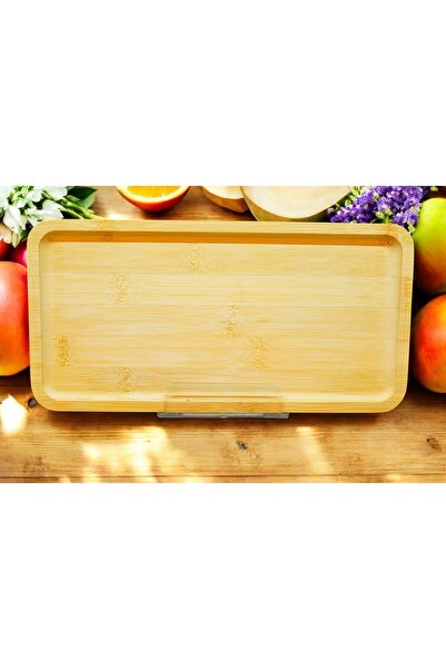 Kuka Bamboo Food Serving Rectangular Presentation Set of 3 36-32-28