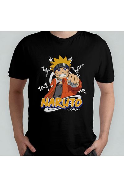 Pixxa Naruto Anime Manga Unisex 100% βαμβακερό μπλουζάκι με λαιμόκοψη μοντέλο 3