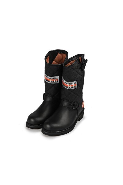 Harley Davidson Laconia/644 Z.kau Siyah Yağlı Deri Kadın Bot 025g0071-b14