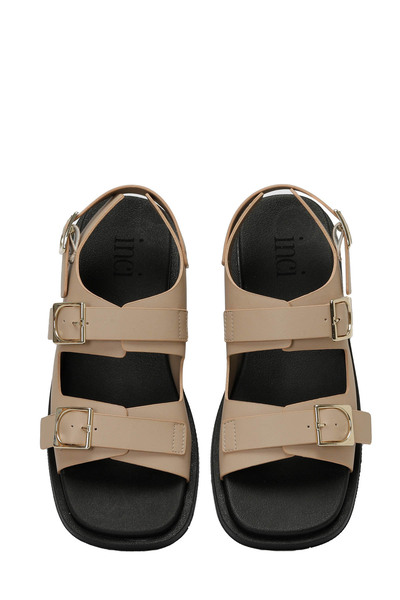 İnci INCİ DANIEL 4FX - Cream Colored Women's Flat Sandals