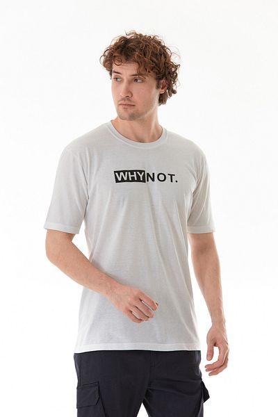 Fulla Moda Why Not Text Printed Crew Neck T-Shirt