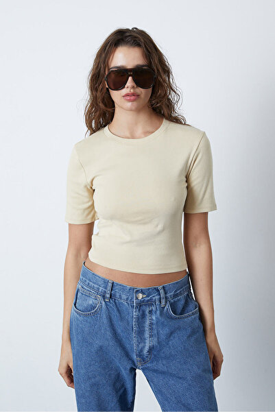 Beyyoglu Crop Basic Tshirt