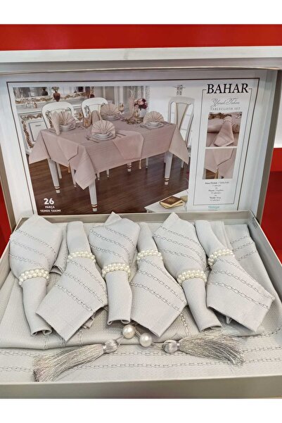 HİKMET ÇAPA HOME 26 PARÇA PREMİUM KALİTE ÇOK ŞIK YEMEK TAKIMI RUNNER MASA ÖRT...