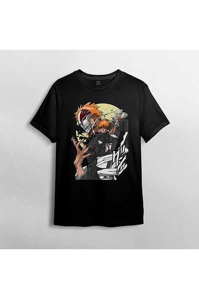 Pixxa Bleach Anime Manga Unisex 100% βαμβακερό μπλουζάκι με λαιμόκοψη μοντέλο 9