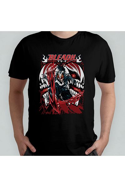 Pixxa Bleach Anime Manga Unisex 100% βαμβακερό μπλουζάκι με λαιμόκοψη μοντέλο 12