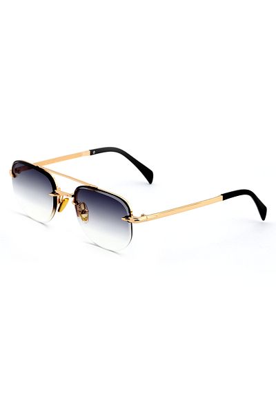 TomyHelf Rectangle Design Gold Metal Frame Gray Gradient Glass Unisex Sunglasses Db1078/S David Bckhm