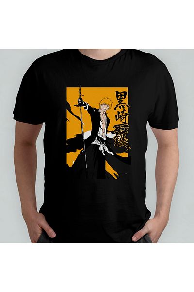 Pixxa Bleach Anime Manga Unisex 100% βαμβακερό μπλουζάκι με λαιμόκοψη μοντέλο 3