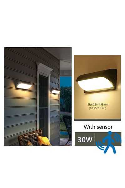 Choice Warm White 30W Motion Sensor Led Outdoor Wall Light Waterproof IP66 Motion Sensor Led Outdoor Lighti