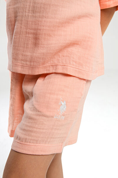 U.S. Polo Assn. Girl 100% Cotton Shorts Set Us01.Ll.01.P4.O019