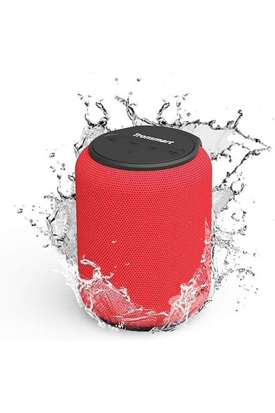 Tronsmart مكبر صوت محمول بتقنية البلوتوث T6 Mini مُحسّن بقوة 15 وات، تشغيل يدوم 24 ساعة، مقاوم للماء IPX6، أحمر
