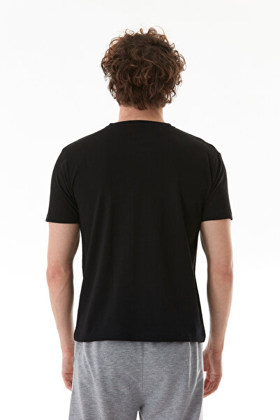 Fulla Moda Moon Yazı Ve Ay Baskılı Bisiklet Yaka Tişört