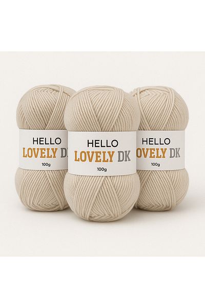 balım hobi "nakışın sırrı iğnenin dansında" Lovely DK 100% ακρυλικό νήμα πλεξίματος 3 Πακέτο (Χρώμα πέτρας, 100g - 300m)