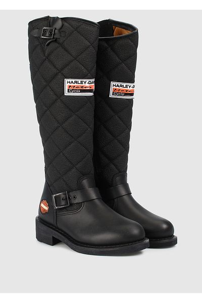 Harley Davidson Laconia Hi 646 Μαύρες Γυναικείες Δερμάτινες Μπότες Oiled 025γρ 100078