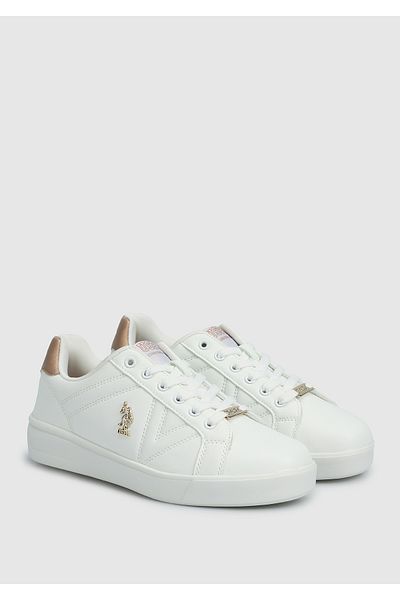 U.S. Polo Assn. Exxy White Γυναικείο Sneaker - Άνετο Σχέδιο