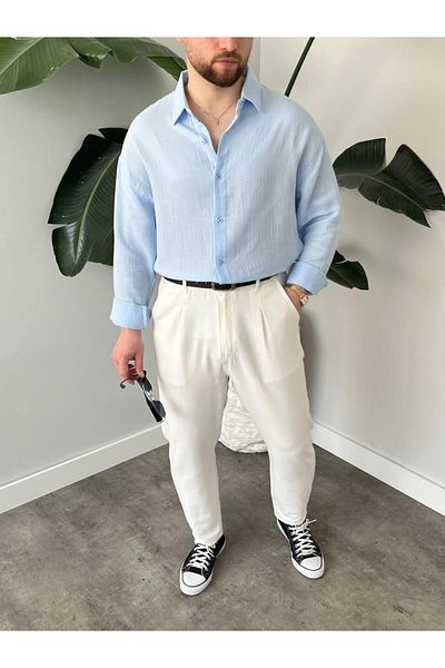 JACK CAPRİO Cămașă obișnuită pentru bărbați din lycra, rezistentă la riduri, anti-transpirație, fără afișare