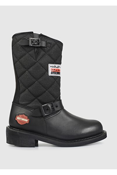 Harley Davidson Laconia 644 Siyah Kadın Yağlı Deri Bot 025G100078