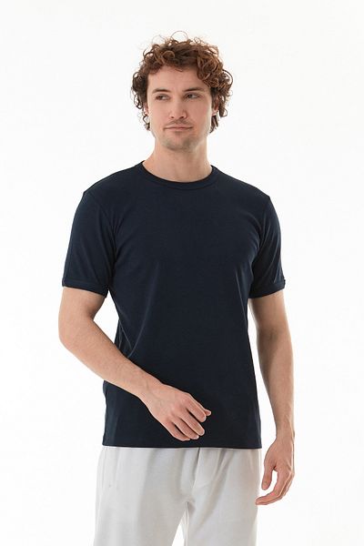 Fulla Moda Μπλουζάκι Basic Crew Neck Ribbed