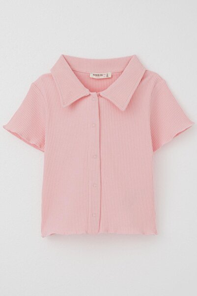 Breeze Дівчача футболка Crop з кнопками та шнурівкою, 9-14 років, рожева