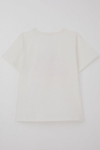 Breeze Κοριτσίστικο T-Shirt Stoned Text & Heart Printed 8-14 ετών, εκρού
