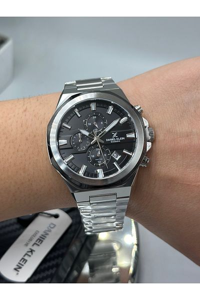 Daniel Klein New Season Silver Color Multifunctional Men's Wristwatch 3 Atm Waterproof 2 Years Warranty