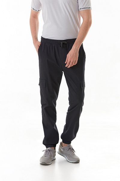 Fulla Moda Elastic Waist Cargo Pocket Jogger Pants