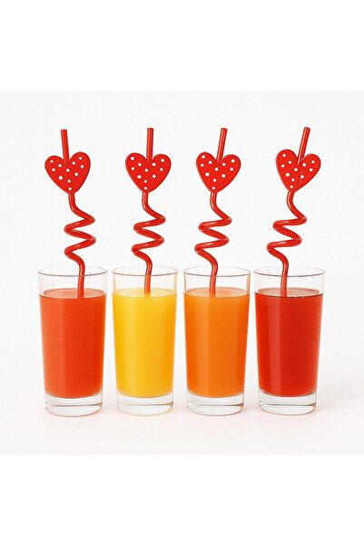 ela777 4 قطع من القش المجسم على شكل وحيد القرن، منتج تقديم ضيف حفلة عيد الميل...