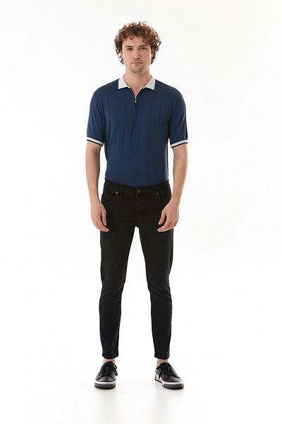 Fulla Moda Jean παντελόνι με φερμουάρ Slim Fit